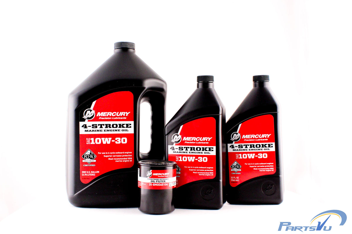 Mercury Marine 75 & 90 Carbureted & 115 HP EFI Four Stroke Outboard FC-W 10W-30 Oil Change Kit