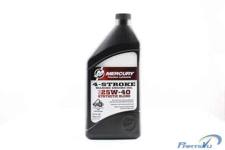 Mercury Synthetic Blend 4 Stroke 25W 40 Marine Oil - Quart - 92-8M0078629