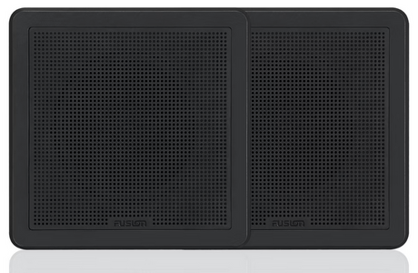 FUSION - FM-F77RB FM Series 7.7" Flush Mount Square Marine Speakers - Black Grill - 200W - 010-02300-11