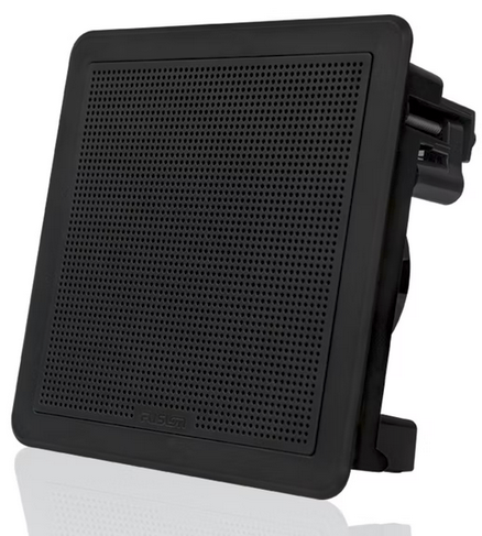 FUSION - FM-F77RB FM Series 7.7" Flush Mount Square Marine Speakers - Black Grill - 200W - 010-02300-11