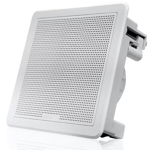 FUSION - FM-F77SW FM Series 7.7" Flush Mount Square Marine Speakers - White Grill - 200W - 010-02300-10