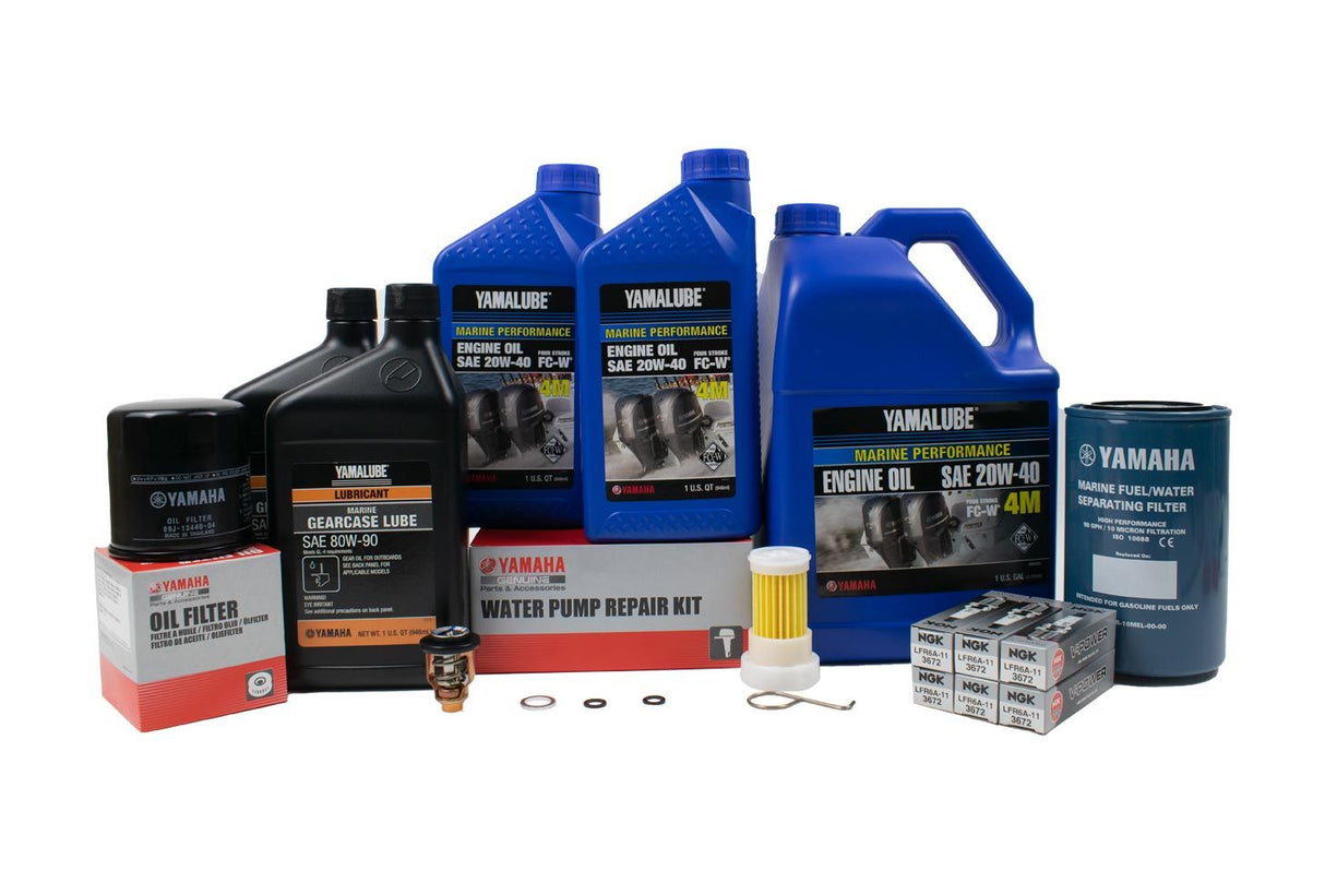 Yamaha F250 300 Hour Service Maintenance Kit - Yamalube 20W-40 - 2005