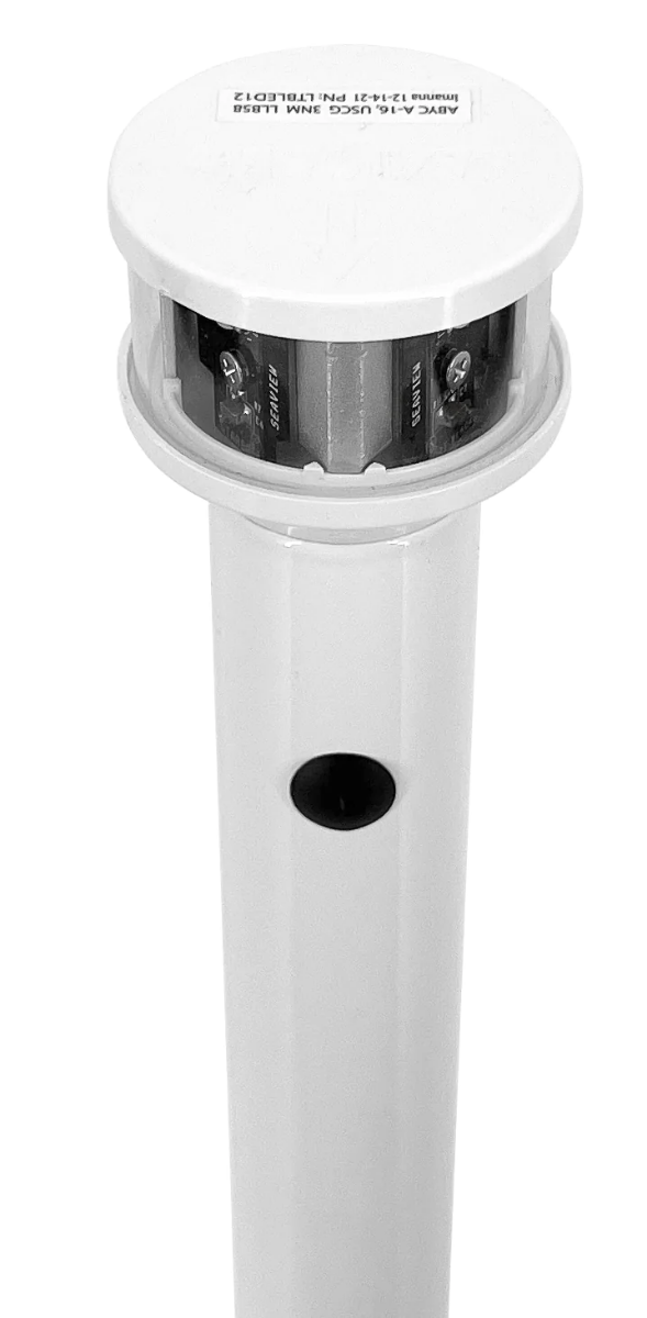 Seaview - LTB-U1A with 12.75" Post & Perko 1697 LED Light - LTBU1A1697