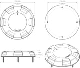 Lumitec - Aurora LED Dome Light - Polished SS Finish - White/Blue Dimming - 101138