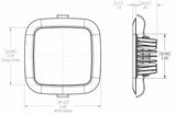 Lumitec - Mirage Square LED Down Light - Warm White Dimming, Hi CRI - White Bezel - 116129