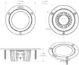 Lumitec - Shadow Flush Mount LED Down Light - Polished Finish - Spectrum RGBW - 114117