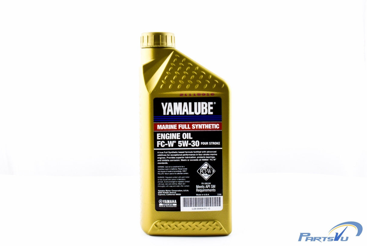 Yamalube 5W30 Full Synthetic 4M FC-W Outboard Marine Engine Oil Quart - LUB-05W30-FC-12