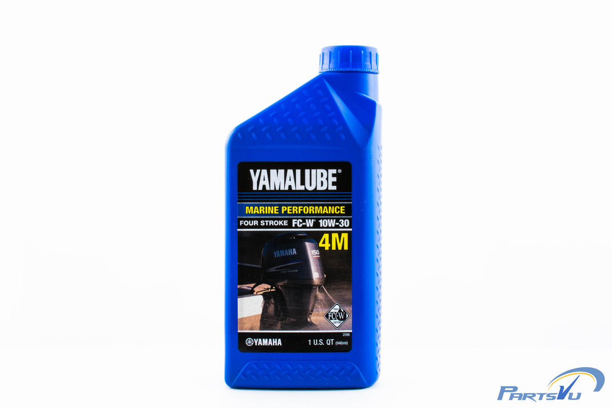 Yamalube 10W30 Outboard Mineral 4M FC-W Marine Engine Oil Quart - LUB-10W30-FC-12