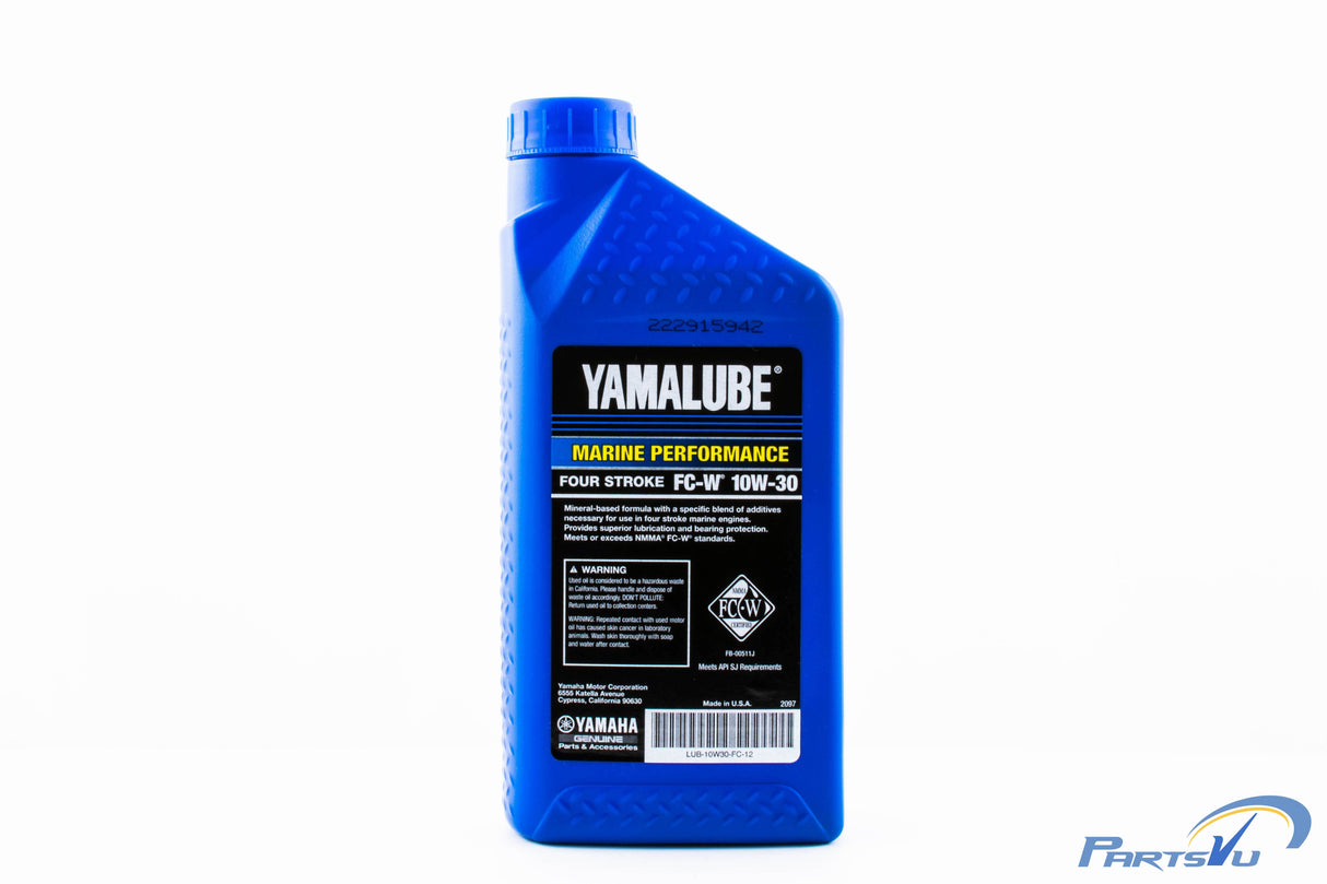 Yamalube 10W30 Outboard Mineral 4M FC-W Marine Engine Oil Quart - LUB-10W30-FC-12