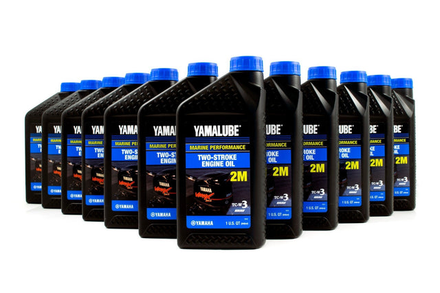 Yamalube 2M TCW3 2 Stroke Marine Oil Quart - LUB-2STRK-M1-12 - 12-Pack