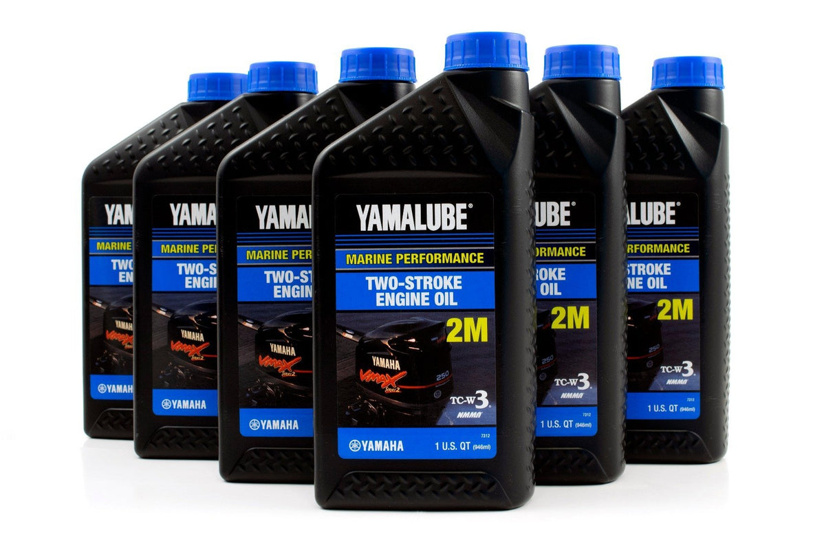 Yamalube 2M TCW3 2 Stroke Marine Oil Quart - LUB-2STRK-M1-12 - 6-Pack