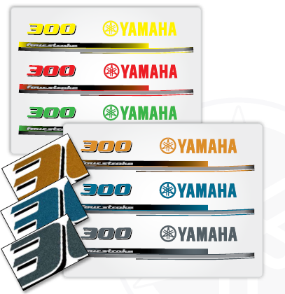 Yamaha F250 Outboard Copper Metallic Cowling Decal Graphics Kit - Complete Set - F250 4.2L V6 - MAR-426KT-70-08