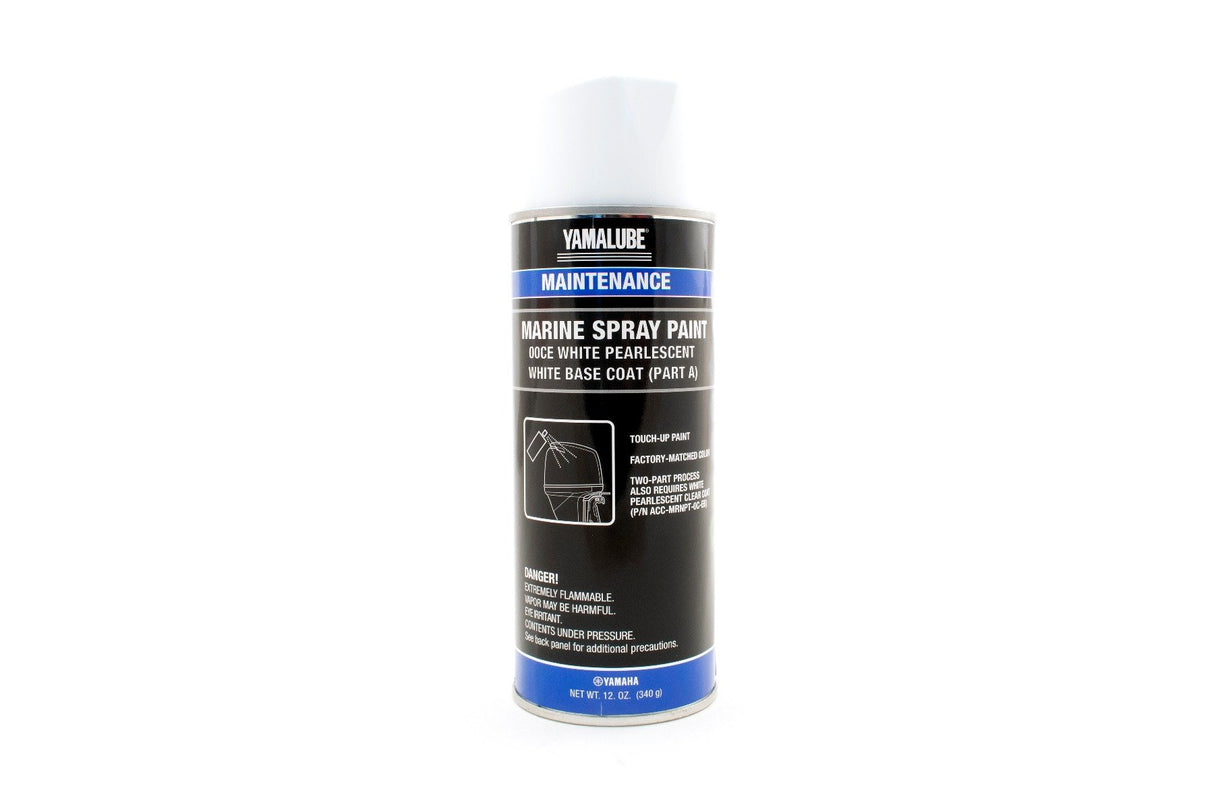 Yamaha Marine Outboard Engine Cowling Spray Paint EA - White Pearlescent Base Coat - 12 oz- Part A - ACC-MRNPT-0C-EA
