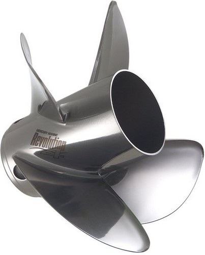 Mercury - Lab Finished Revolution 4 Racing Propeller - 3-Blade - 150 to 450 HP and 450R HD Gear Case Outboard - Up to 600 HP Sterndrive - 14.6 Dia. - 21 Pitch - 48-857029L55