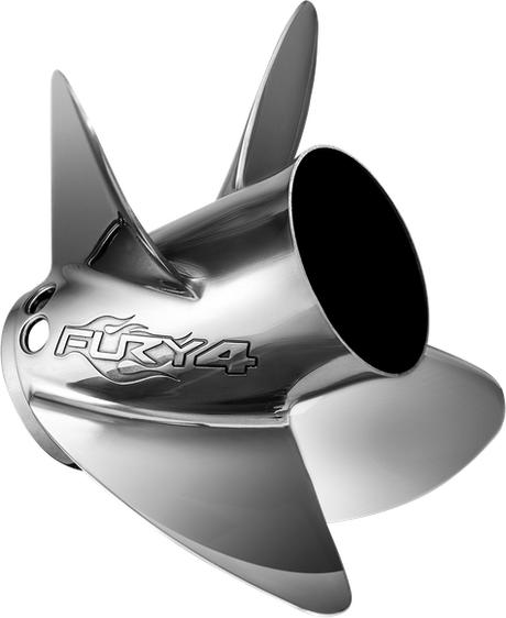 Mercury - Fury 4 Stainless Steel Propeller - 4-Blade - 90 CT - 400 HP - 14.15 Dia. - 24 Pitch - 48-8M0151279