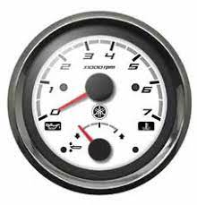 Yamaha -  Combination Tachometer-Trim Gauge Chrome Bezel White Face - N80-8350T-00-00