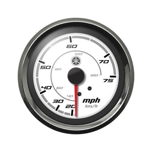 Yamaha - Speedometer 0-75mph Chrome Bezel Sport White Face - N80-83510-00-00