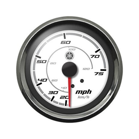 Yamaha - Speedometer 0-75mph Chrome Bezel Sport White Face - N80-83510-00-00