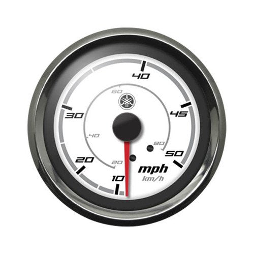 Yamaha - Speedometer 0-50mph Chrome Bezel Sport White Face - N80-8351A-00-00