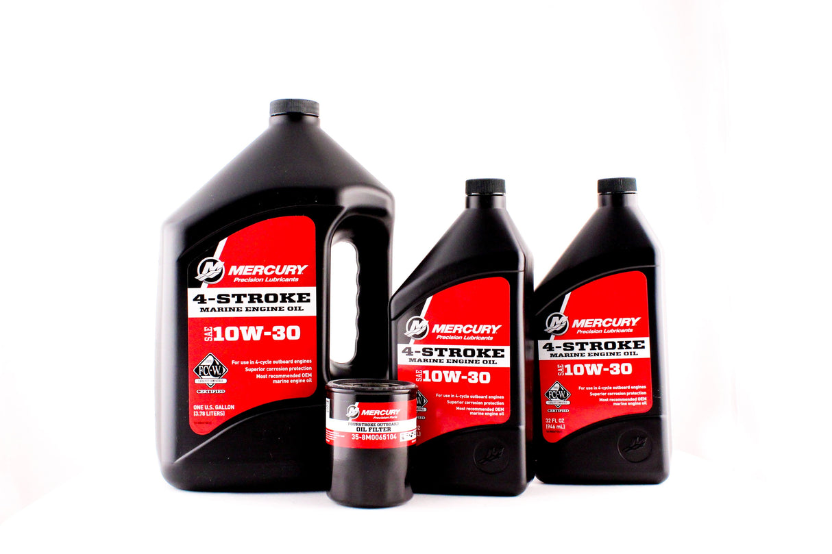 Mercury Marine 75 & 90 Carbureted & 115 HP EFI Four Stroke Outboard FC-W 10W-30 Oil Change Kit