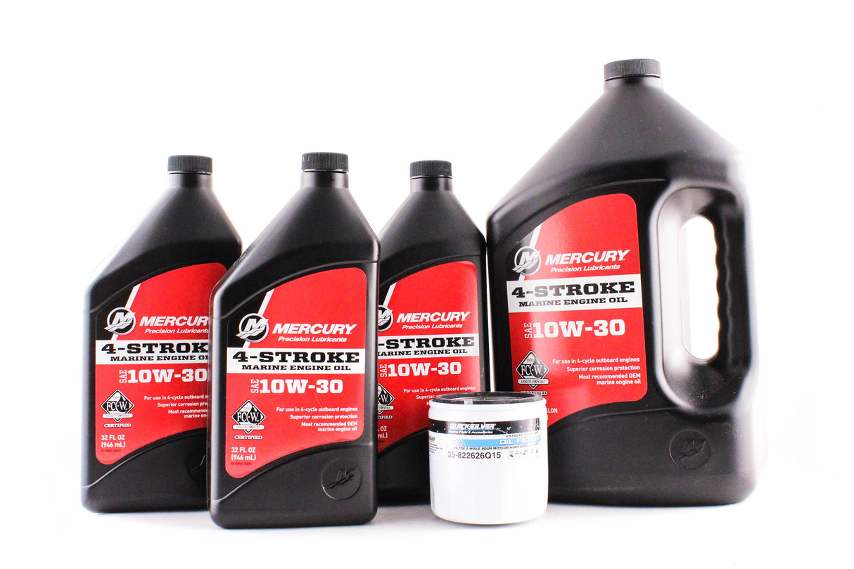 Mercury Marine 225 HP EFI Four Stroke Outboard FC-W 10W-30 Oil Change Kit