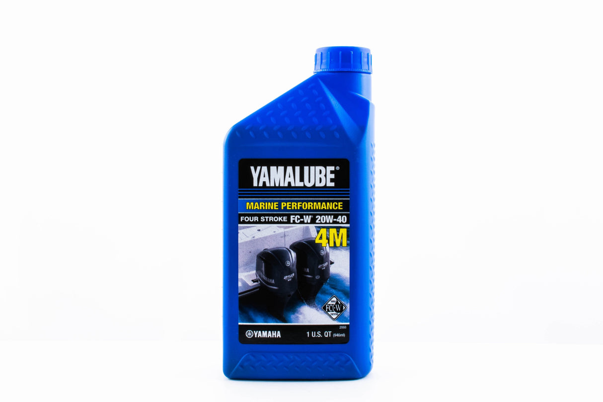 Yamalube 20W40 Outboard Mineral 4M FC-W Marine Engine Oil Quart - LUB-20W40-FC-12