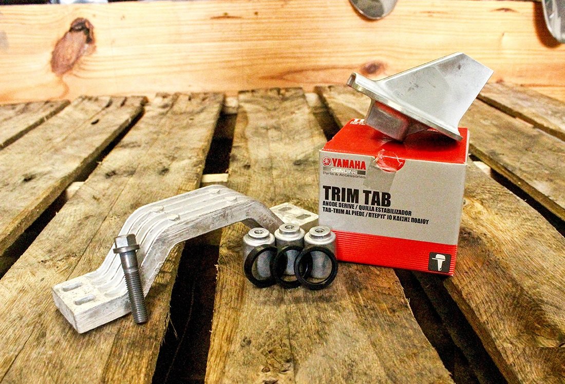 Yamaha 2004 F115 Anode Trim Tab Bracket Cylinder Kit