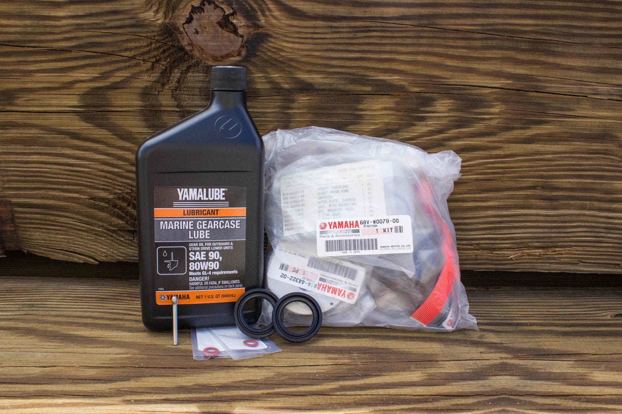 Yamaha 2002 & Newer F115 Lower Unit Water Pump Repair Gear Oil Kit 68V-W0078-01-00