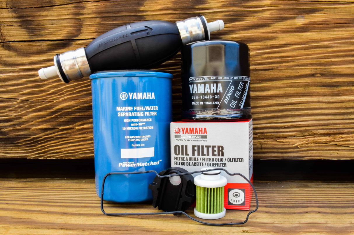 Yamaha 2006 to 2010 F115 Oil Fuel VST Filter Kit w/ Primer Bulb MAR-M10EL-00-00