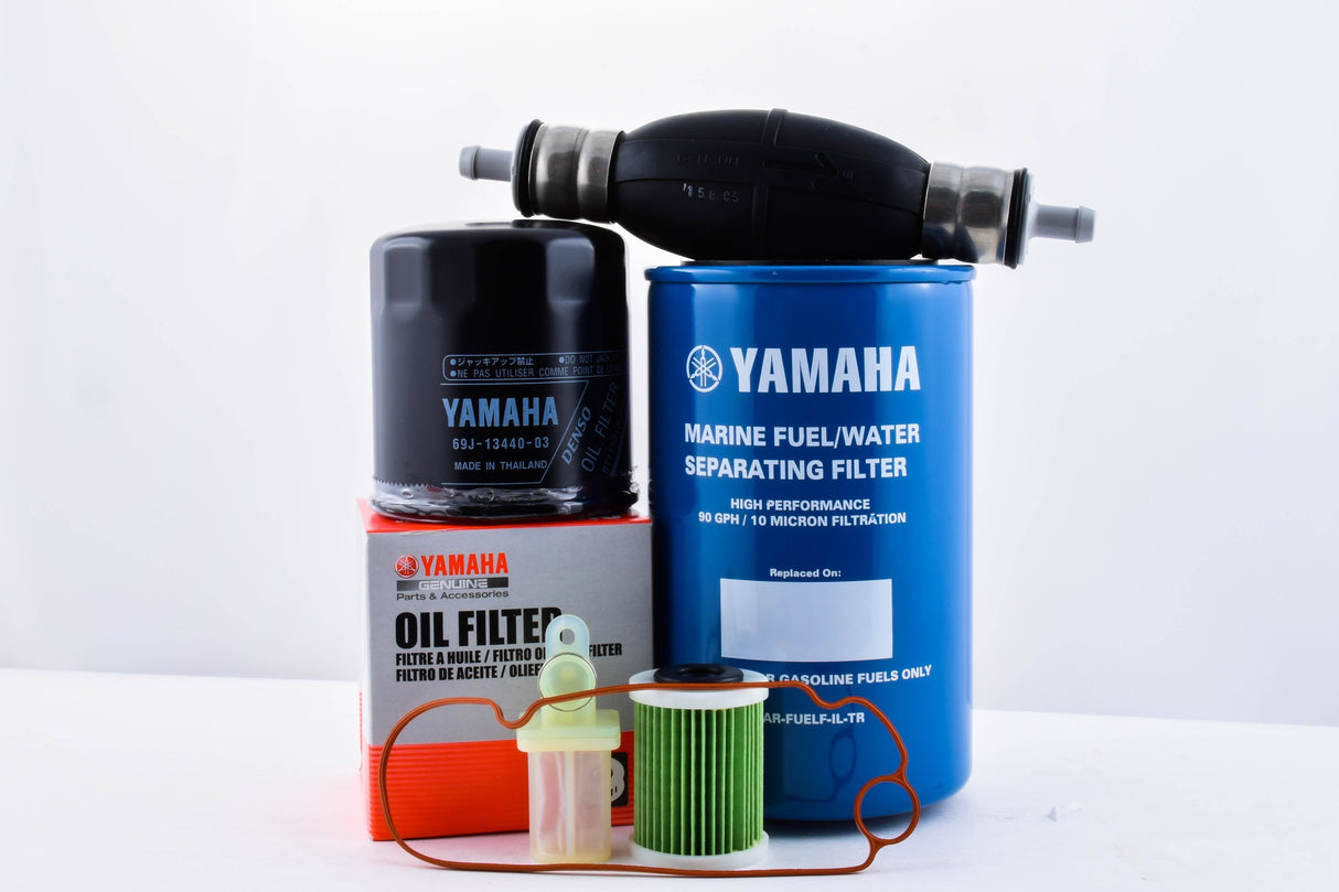Yamaha F200 F225 F250 3.3L V6 Oil Fuel VST Filter w/ Primer Bulb Kit 2011 & Newer