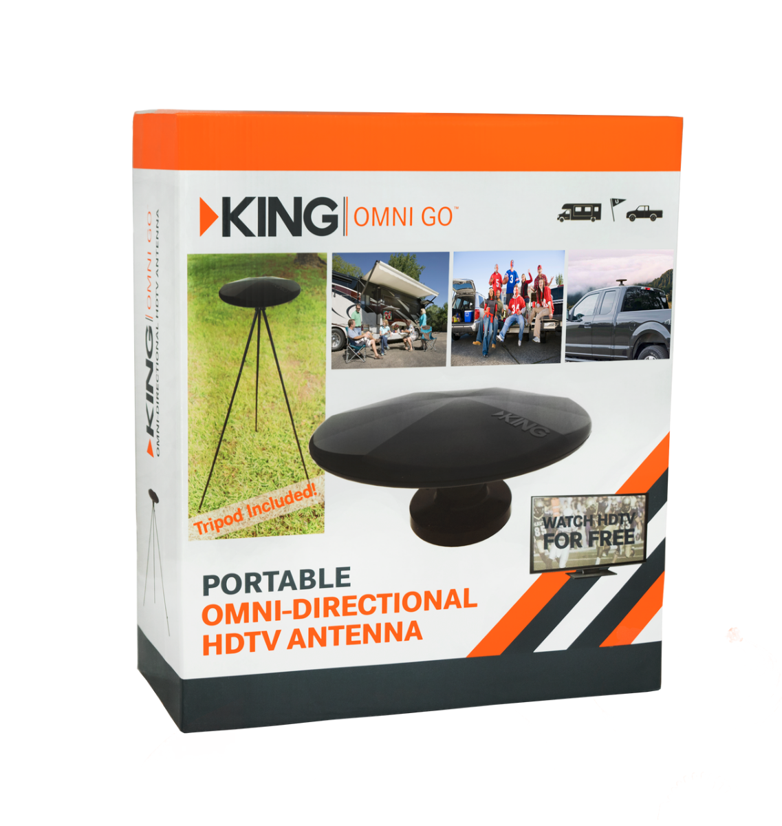 KING - OmniGo Omni-Directional HDTV Antenna - Black - OA1501