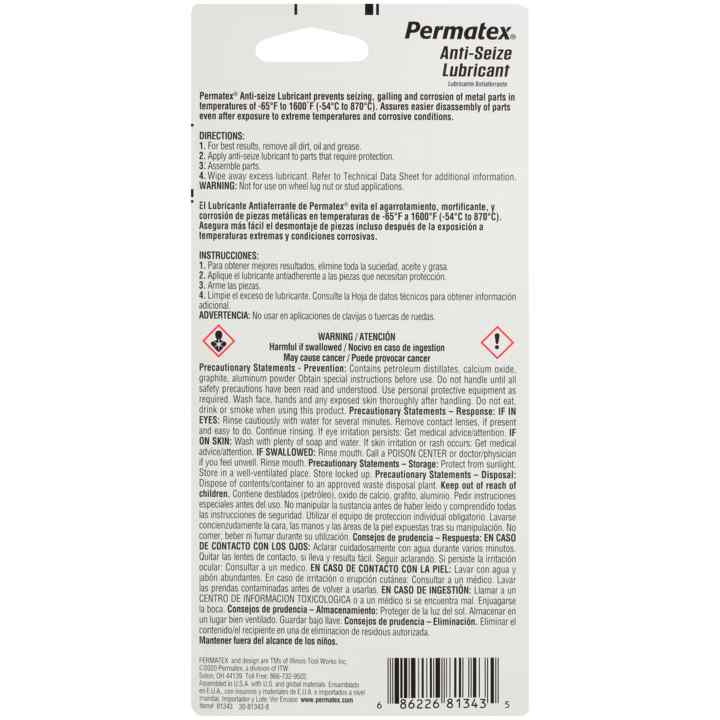 Permatex - Anti-Seize Lubricant - 1 oz. - 81343