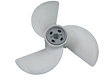 Yamaha Plastic Propeller - 3 Blade - 7.25 Diameter - 4 Pitch - RH Rotation - 6A1-45943-00-00