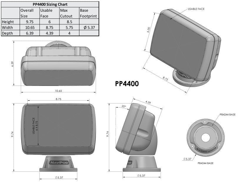 NavPod - PowerPod Pre-Cut f/Simrad NSS7 evo2 or B&G Zeus 7 - PP4406