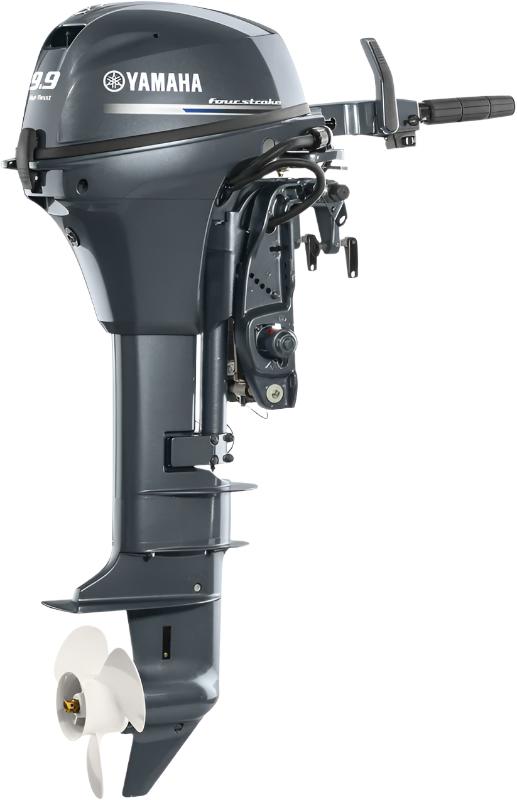 Yamaha T9.9LPHB Outboard - 20-Inch Shaft | Tiller Handle | Electric Start |Power Tilt| High Thrust | Gray