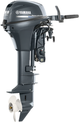 Yamaha T9.9LPHB Outboard - 20-Inch Shaft | Tiller Handle | Electric Start |Power Tilt| High Thrust | Gray