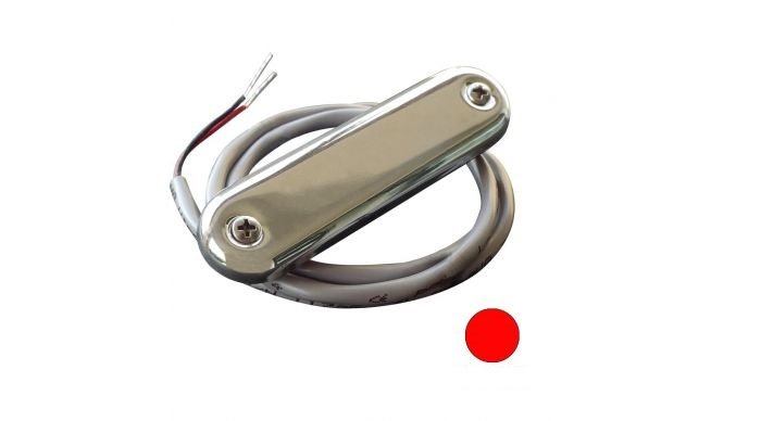 Shadow-Caster Courtesy Light w/2' Lead Wire - 316 SS Cover - Cool Red - 4-Pack - SCM-CL-CR-SS-4PACK