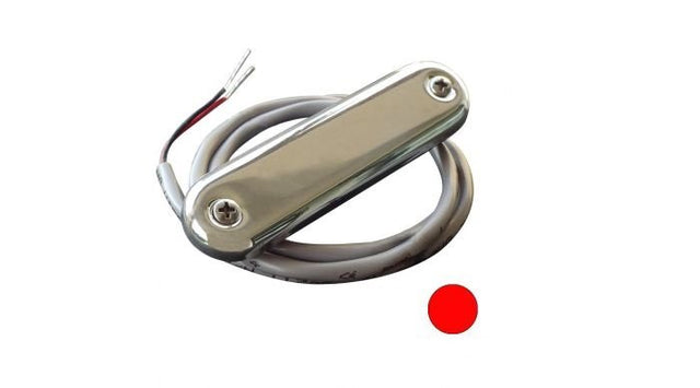 Shadow-Caster Courtesy Light w/2' Lead Wire - 316 SS Cover - Cool Red - 4-Pack - SCM-CL-CR-SS-4PACK