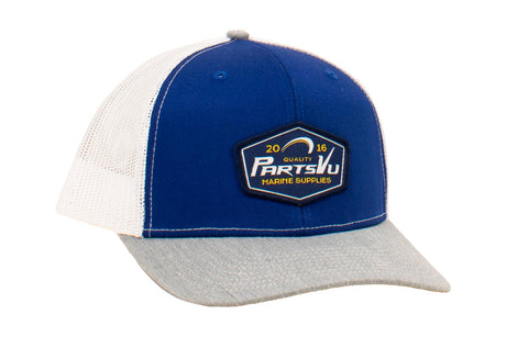 PartsVu - Richardson Patch Hat - Royal Blue / White / Heather Grey