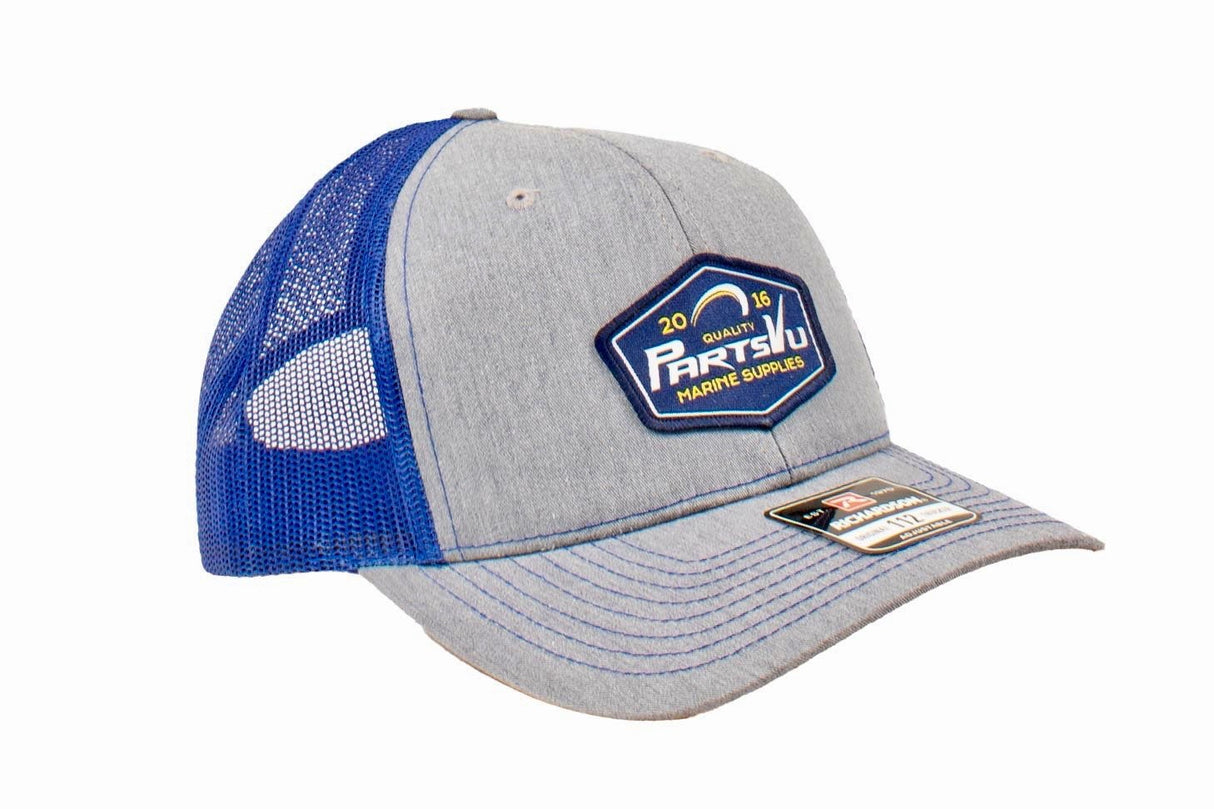 PartsVu - Richardson Patch Hat - Heather Grey / Royal Blue