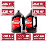 Mercury Marine 200 225 250 275 300 350 & 400R HP Verado Four Stroke Outboard FC-W 10W-30 Oil Change Kit