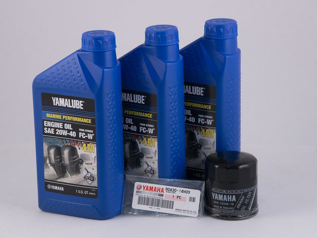 Yamaha F30 F40 F50 T50 F60 T60 20W-40 Oil Change Kit - See description for engine application