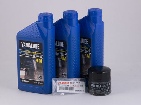Yamaha F30 F40 F50 T50 F60 T60 10W-30 Oil Change Kit - See Description For Exact Application