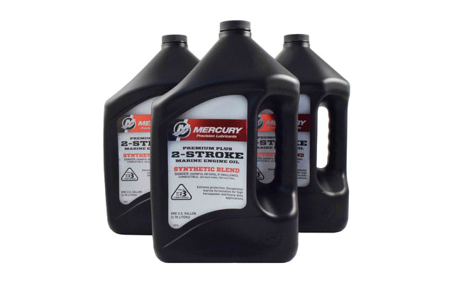 Mercury Premium Plus TCW 3 2 Stroke / Cycle Outboard Oil - Gallon - 92-858027K01 - 3-Pack