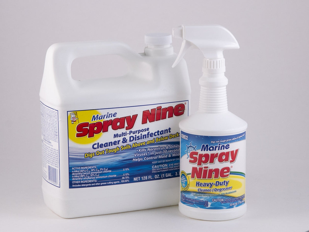 Marine Spray Nine - Heavy Duty Cleaner & Degreaser - 26932 - 26901S - Quart & Gallon Combo Pack