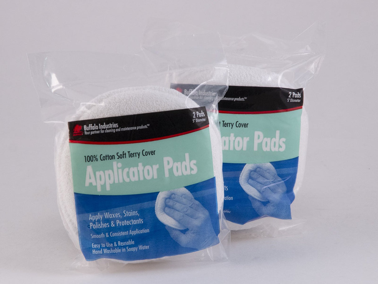 Buffalo Industries-Buffalo Terry Wax Applicator Pads (2 Per Pack) - 5" - 2-Pack