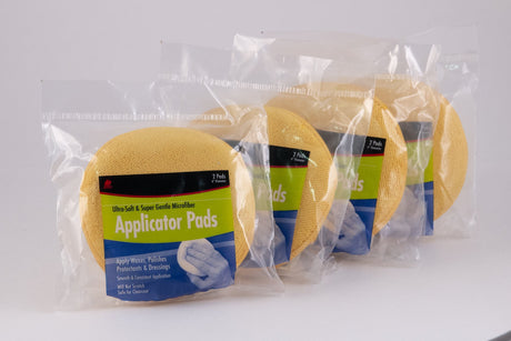 Buffalo Industries - Buffalo Microfiber Wax Applicator Pads (2 Per Pack) - 6" - 4-Pack