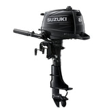 Suzuki Portable DF6AL Outboard - 20" Shaft | Tiller Handle | Manual Start | Manual Tilt | 6 HP | 55 Lbs | Nebular Black