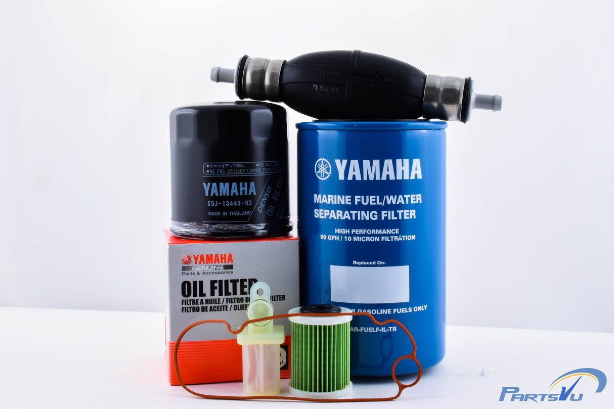 Yamaha F200 F225 F250 3.3L V6 Oil Fuel VST Filter w/ Primer Bulb Kit 2011 & Newer