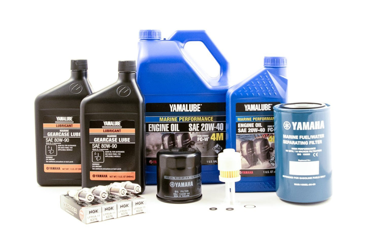 Yamaha F150 100 Hour Service Maintenance Kit - Yamalube 20W-40 - 2004-2005